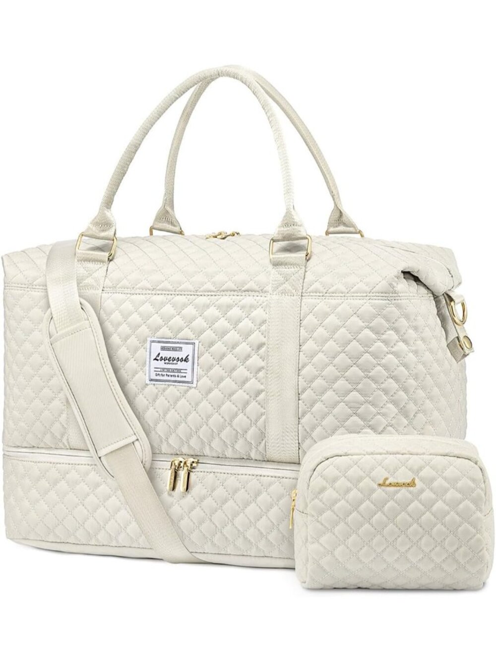 New Travel Duffle Bag,Weekender Bags for Women with Shoe Compartment
